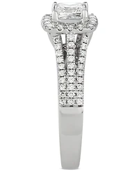 Diamond Princess Halo Engagement Ring (1-1/5 ct. t.w.) in 18k White Gold