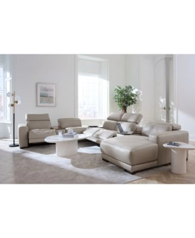 Closeout Darrium Leather Sectional Collection Created For Macys