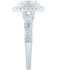 Diamond Marquise Double Halo Engagement Ring (1/2 ct. t.w.) in 14k White Gold