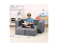 gaomon Kids Play Couch, 3Pcs Modular Kids Couch Toddler Couch for Playroom Bedroom Furniture