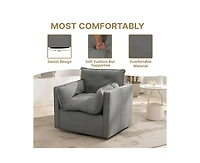 gaomon Oversized Swivel Accent Chair, Mid Century Comfy Accent Sofa for Bedroom, Modern Accent Armchair Reading Chair for Living Room Waiting Room