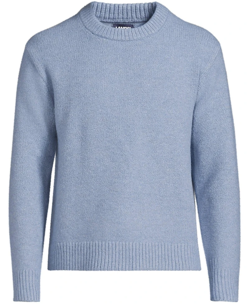 Lands' End Men's Long Sleeve Ultra Soft Oversized Crewneck Sweater