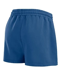 Wear by Erin Andrews Women's Navy Chicago Cubs Washed Fleece Sweatshirt Shorts Lounge Set