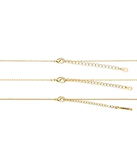 Unwritten Cubic Zirconia Heart Layered Necklace Set