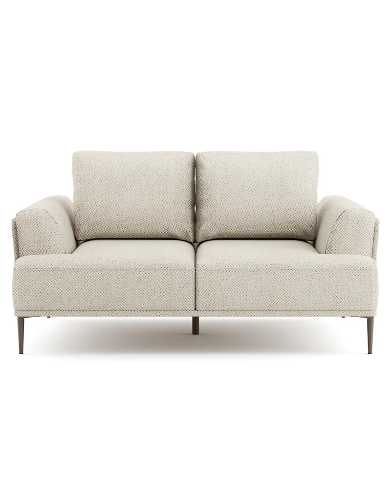 Furniture of America 65" Orlandi Chenille 2-Seater Flared Arm Loveseat