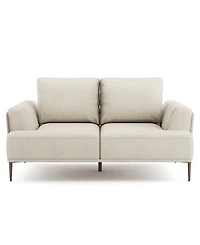 Furniture of America 65" Orlandi Chenille 2-Seater Flared Arm Loveseat