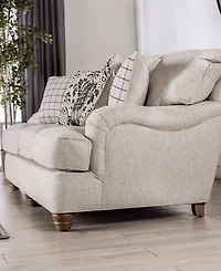 Furniture of America 93" Stacy Pleated Arm Sofa