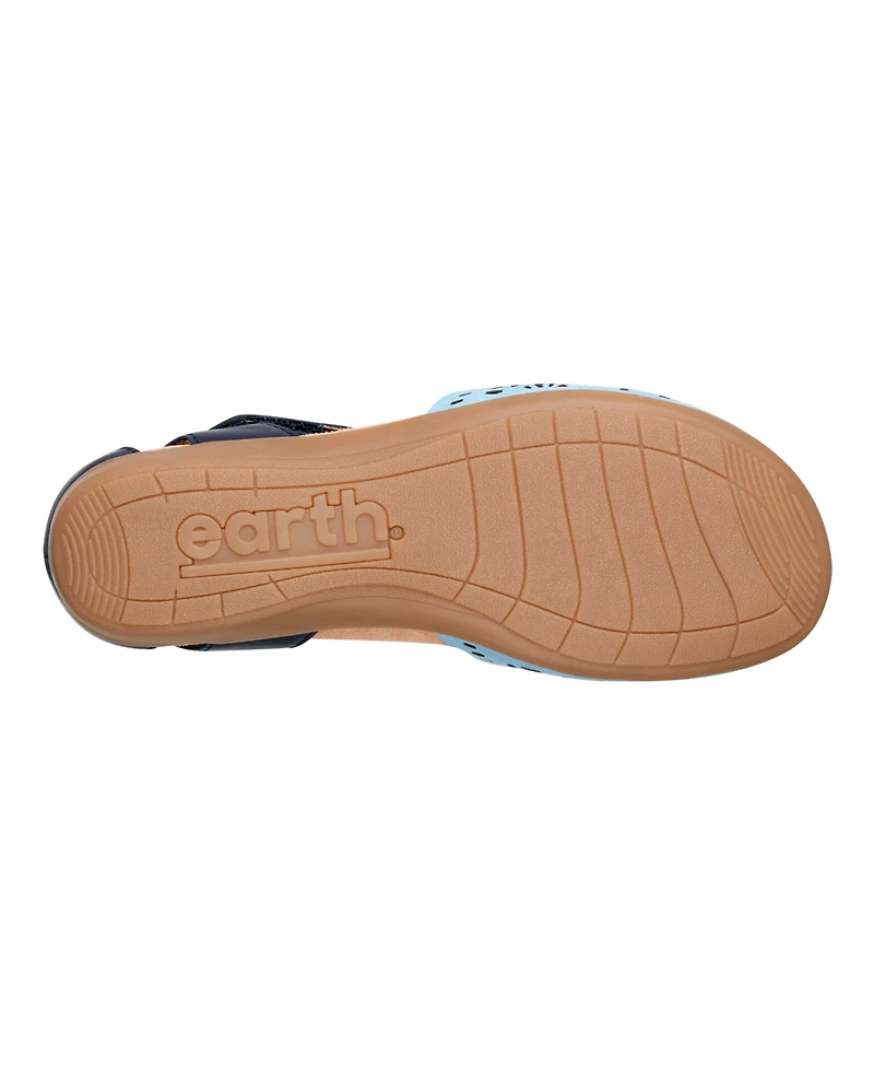 Earth Women's Bronnie Perforated Two-Piece Flat Sandals