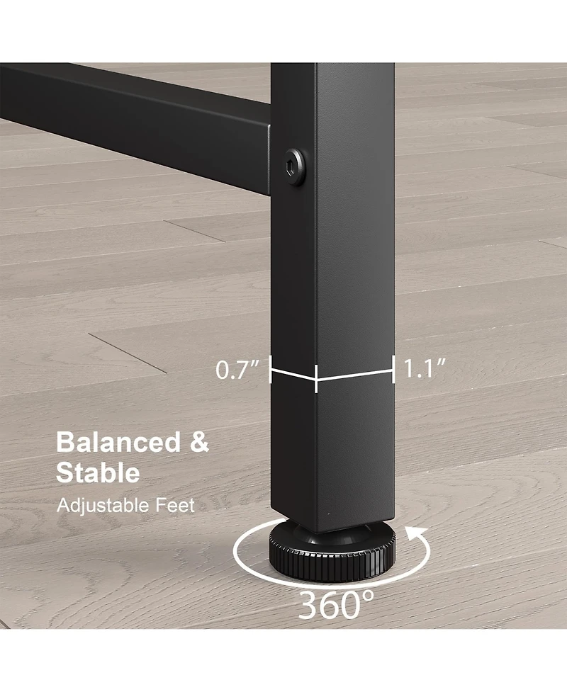 gaomon Console Table, 2-Tier Entryway Table with Storage, Narrow Sofa Table with V Design, 43" Industrial Console Table