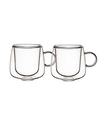 Villeroy & Boch Artesano Hot Cold Beverages Small Insulated Espresso Glass, Set of 2