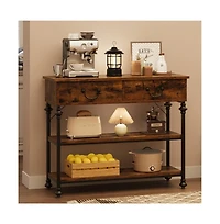 gaomon Console Tables for Entryway, Small Entryway Table with 2 Drawers