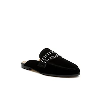 Eve Park Stud Embellished Penny Strap Mules
