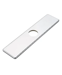 Greenspring Sink Hole Cover Chrome 10 Inch 1 or 3 Hole Long Rectangle Cover Deck Plate Faucet Escutcheon for Bathroom or Kitchen Vanity Sink Faucet St