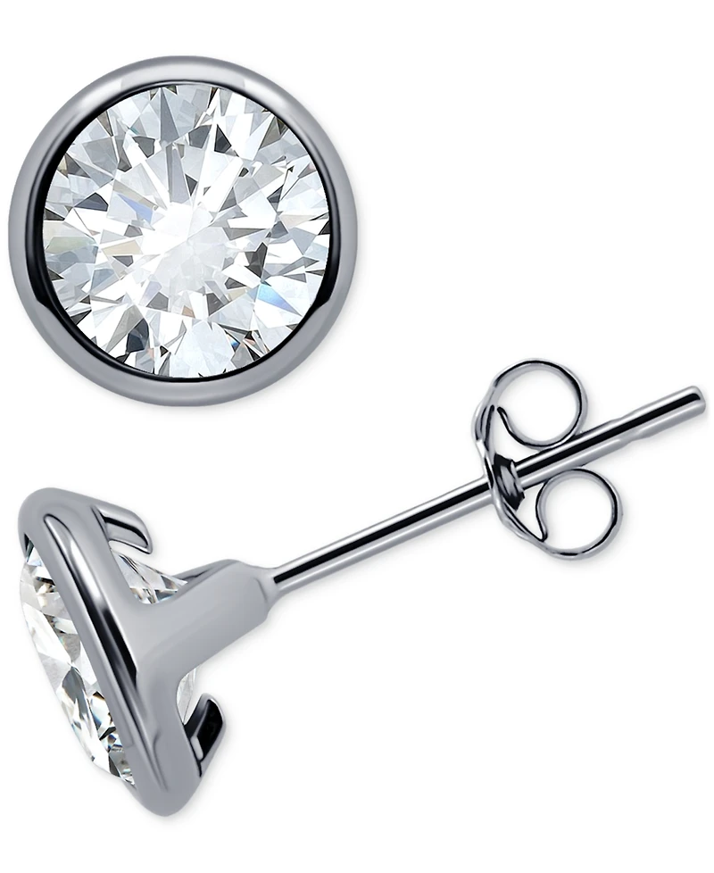 Giani Bernini Cubic Zirconia Solitaire Stud Earrings (3/4 ct. t.w.) Sterling Silver or 18k Gold Over Silver, Exclusively at Macy's