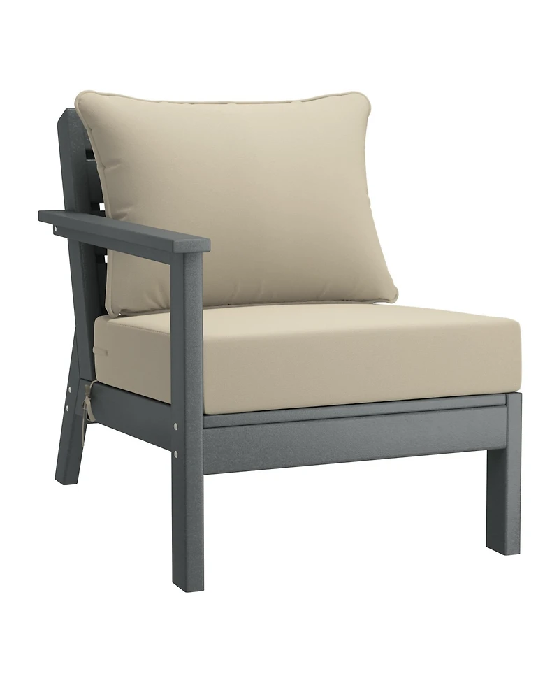 WestinTrends Outdoor 5-Piece Gray Modular Sectional Patio Furniture Sofa Set