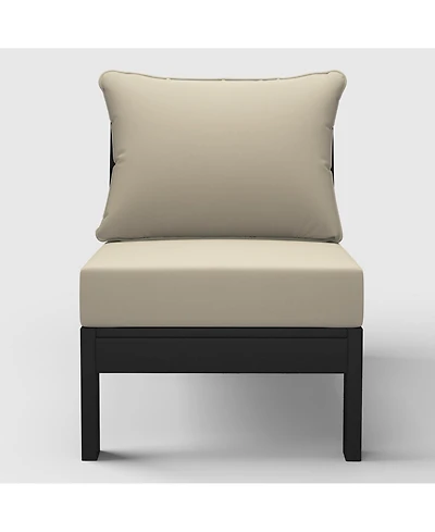 WestinTrends Outdoor Hdpe Deep Seating Modular Armless Patio Chair with Cushions