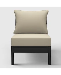 WestinTrends Outdoor Hdpe Deep Seating Modular Armless Patio Chair with Cushions