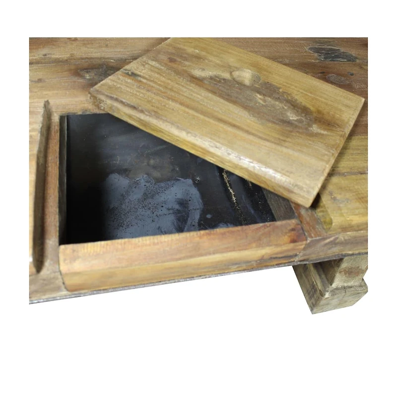 vidaXL Coffee Table Mixed Recycled Wood 35.4"x19.7"x13.8"