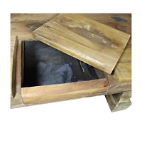vidaXL Coffee Table Mixed Recycled Wood 35.4"x19.7"x13.8"