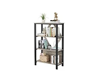 gaomon 4 Tier Bookshelf with Led Lights, Tall Bookcase with Open Display Shelves