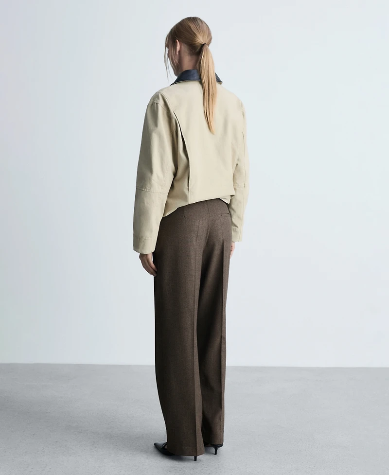 Mango Women's Flowy Straight-Fit Pants