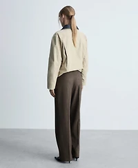 Mango Women's Flowy Straight-Fit Pants
