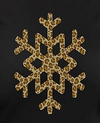 Hybrid Apparel Plus Trendy Leopard Snowflake Graphic Pullover Top