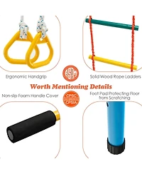 Gouun 7 In 1 Kids Indoor Gym Playground Swedish Wall Ladder