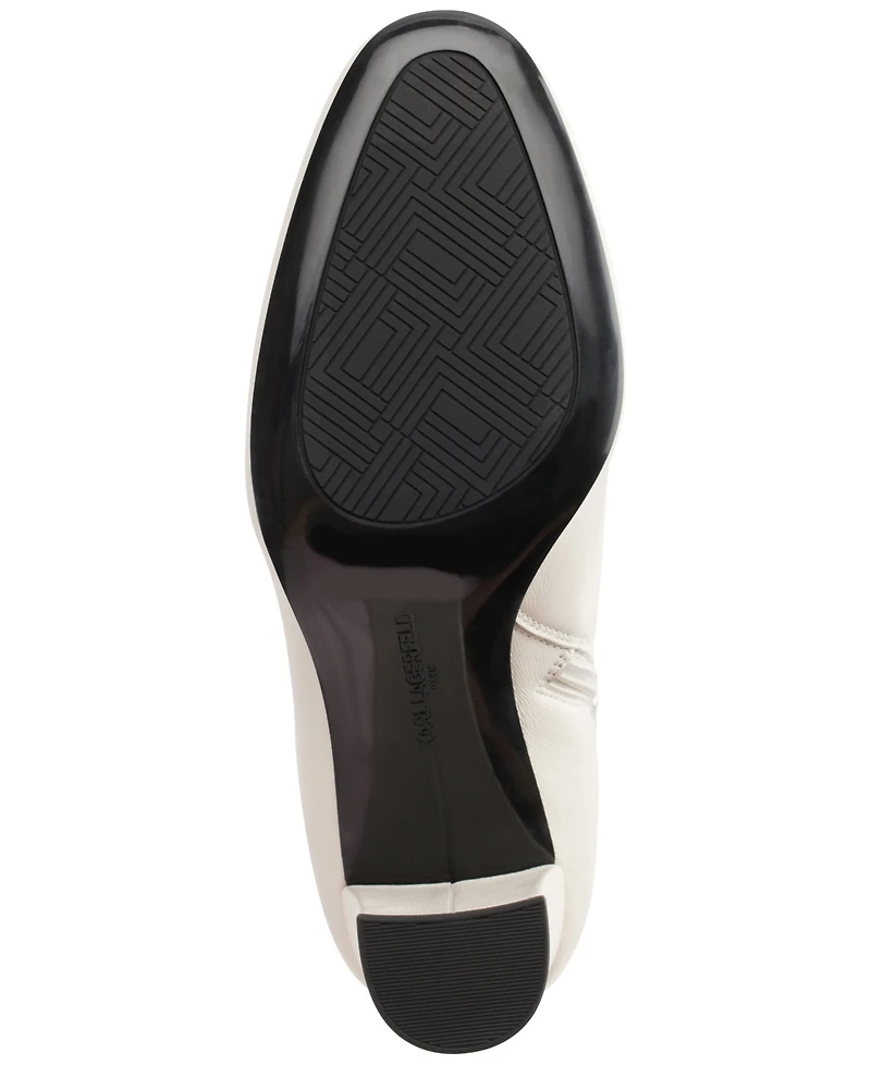 Karl Lagerfeld Paris Women's Vani Almond toe Heeled Boots