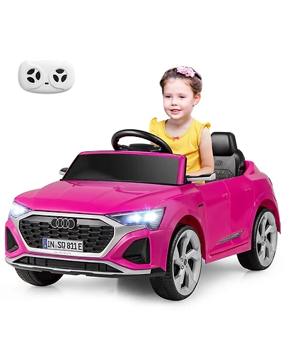 Gymax 12V Kids Ride On Car w/Remote Control 4 Wheels Suspension 3 Speeds Led Headlight