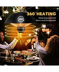Gouun 1500W Electric Patio Heater with IPX4 Waterproof