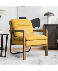 Gouun Single Sofa Chair with Extra-Thick Padded Backrest and Seat Cushion