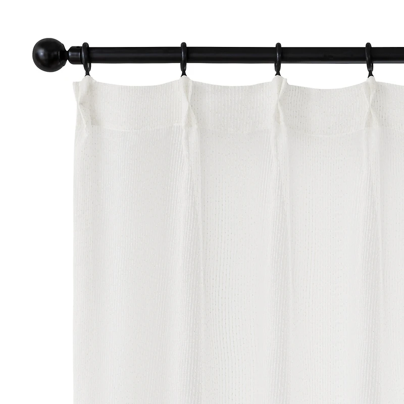 Awesome Home Madison Pinch Pleat Single Curtain Panel with Hooks and Rings, 38"X84"