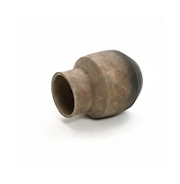 LuxenHome Brown Ombre Terracotta Round Vase