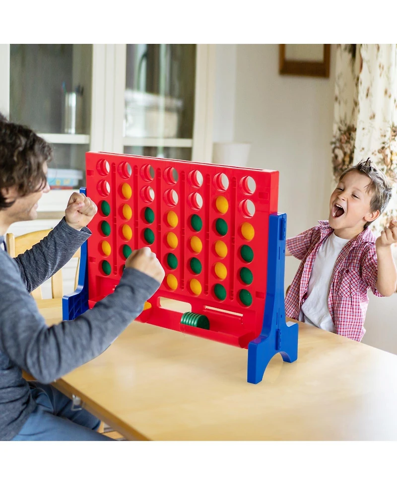 Gouun Jumbo 4-to-Score Connect Game Set with Carrying Bag and 42 Coins