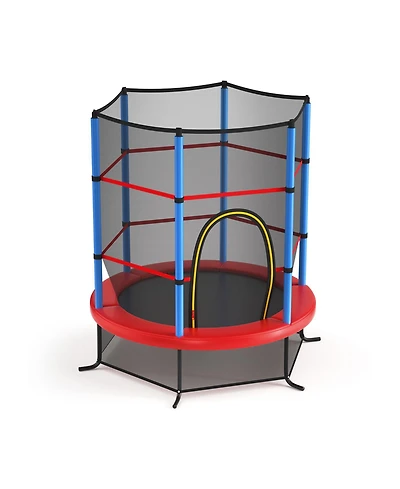 Gouun 55 Inch Kids Recreational Trampoline Bouncing Jumping Mat with Enclosure Net