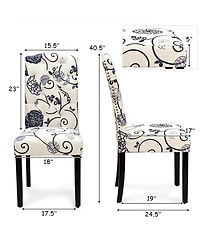Gouun Set of 2 Tufted Upholstered Dining Chairs