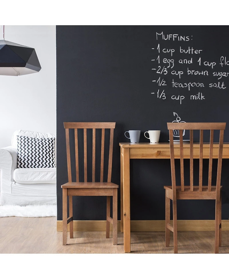 Gouun Set of 2 Dining Chairs with Solid Wooden Legs