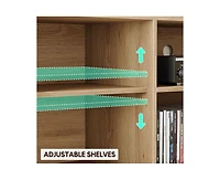 gaomon Boho Tv Stand for 75 Inch, Rattan Entertainment Center with 2-Tier Storage