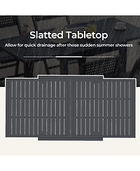 Gouun Expandable Patio Dining Table for 4-6 People