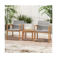 Gouun 3 Pieces Patio Furniture Set with Chair