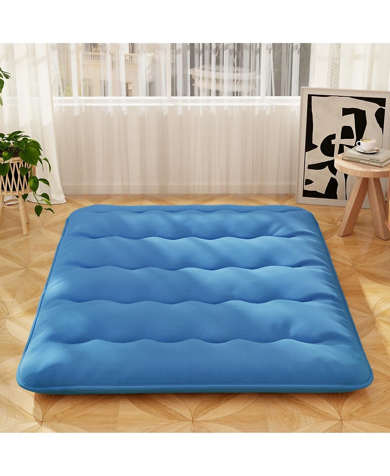 Gouun Foldable Futon Mattress with Washable Cover and Carry Bag for Camping-Queen Size