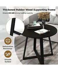 Gouun 36 Inch Mid-Century Round Dining Table with Pedestal Base for Dining Room