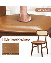 Gouun Indoor Mid Century Wood Dining Chairs Set of 2 for Dining Room