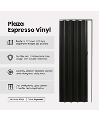 Ltl Home Products 36 x 80 Inch Plaza Espresso Vinyl Accordion Door with Hardware