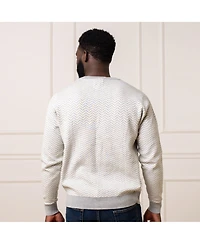 Hope & Henry Men's Crew Neck Intarsia Sweater
