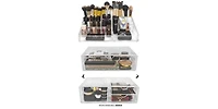 Sorbus 3 Clear Large Stackable Acrylic Drawers - for Organizing Make up, Nail Polish, Hair Accessories, and Beauty Supplies