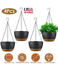 Slickblue Hanging Planters for Indoor and Outdoor Gardening Decor