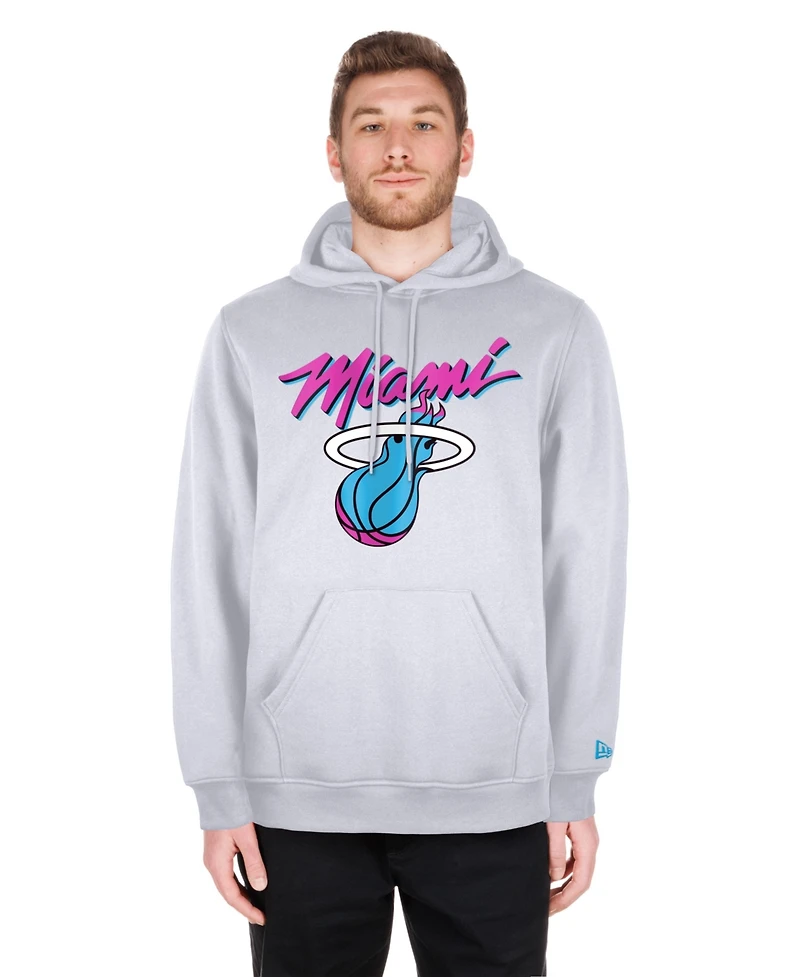 New Era Men's White Miami Heat 2024/25 City Edition Pullover Hoodie