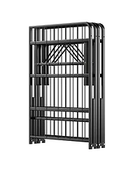 Gouun Queen Size Foldable Metal Platform Bed with Tool-Free Assembly-Queen size